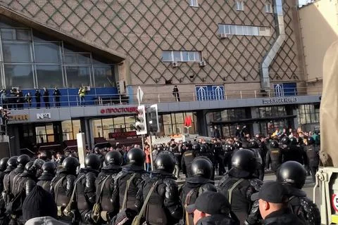 Police arrest protesters. Stock Photos