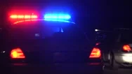 Police Arrive At A Scene At Night Pov Stock Footage