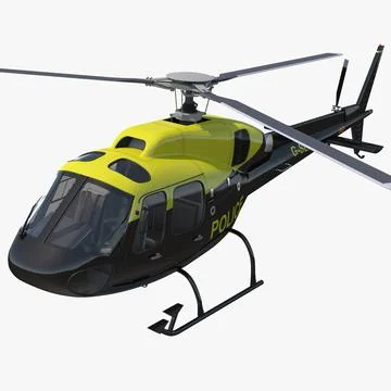 Police Aviation Eurocopter AS 355 3D Model