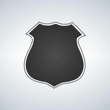 Police badge blank template vector icon illustration Stock Illustration