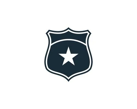 Police Badge Icon Vector Logo Template Illustration Design Stock Illustration