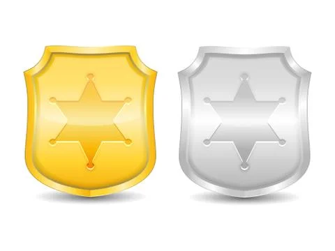 Police Badges Illustrazione stock