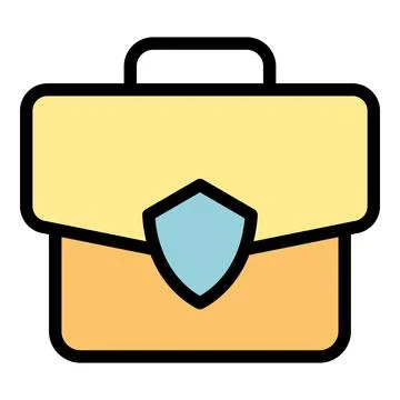Police bag icon vector flat イラスト素材