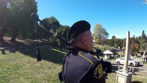 Police bagpiper Stock-Footage 82876900