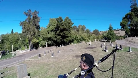 Police bagpiper Stock-Footage 82876934