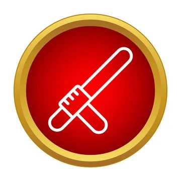 Police baton weapon icon representing law enforcement Stock Illustration