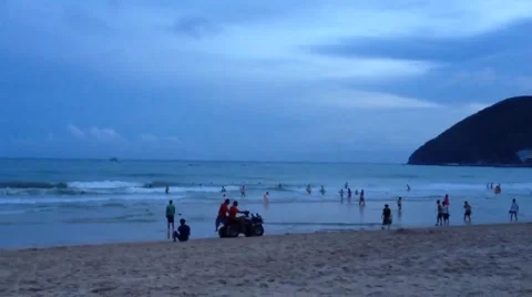 Police on the beach Stock Footage 48772885