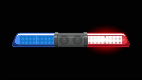 Police beacon isolated on black background Stock Footage 138281599