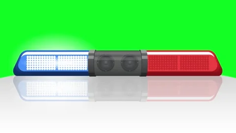 Police beacon isolated on black background Stock Footage 138281608