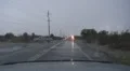 Police blockades during flash flooding in a monsoons storm - 3 HD 동영상