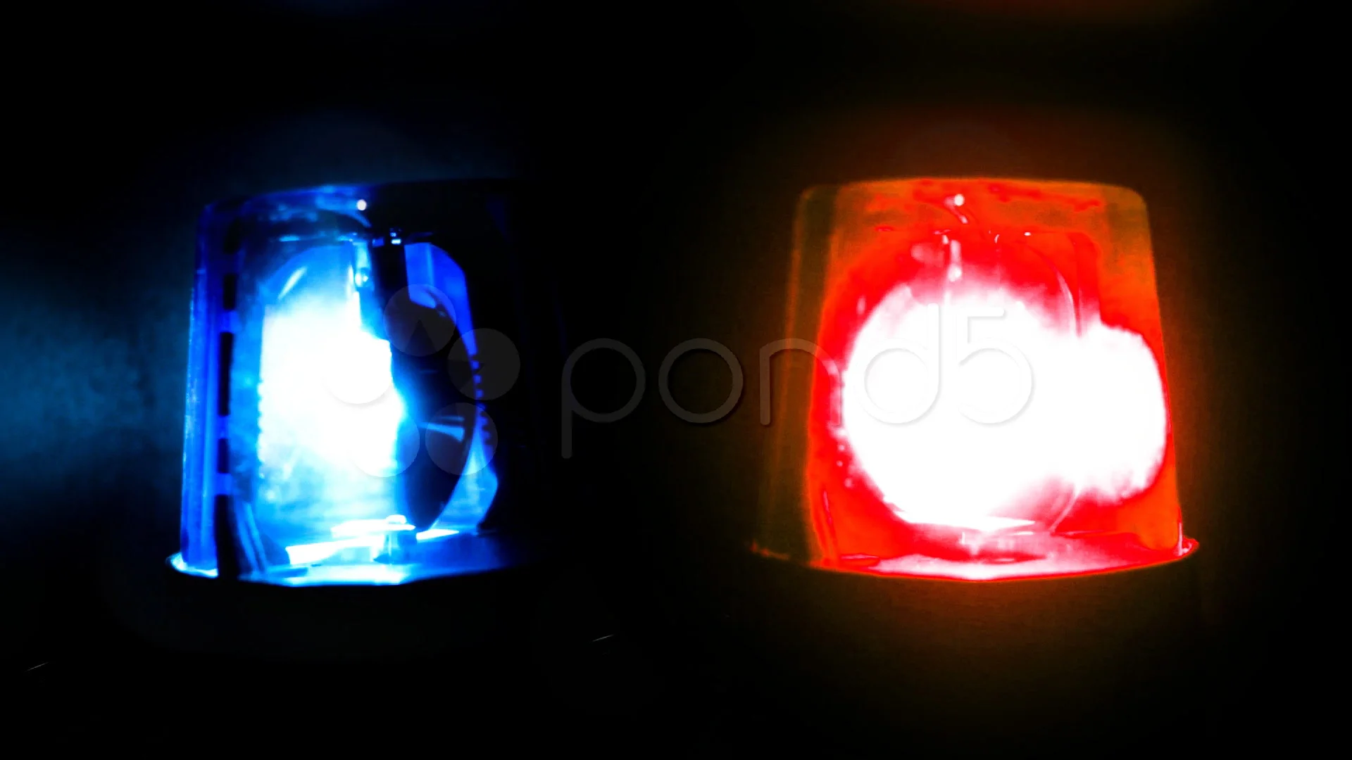 police blue red lights twin