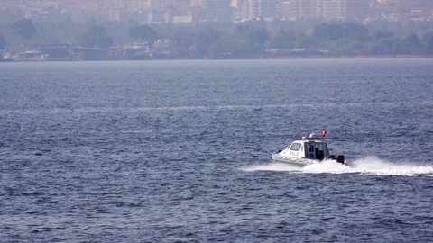 Police Boat Stock Footage 118534310