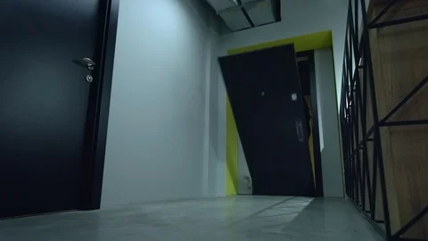 The police break the door Stock Footage 120608719