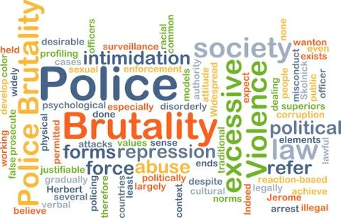 Police brutality background concept Stock Illustration