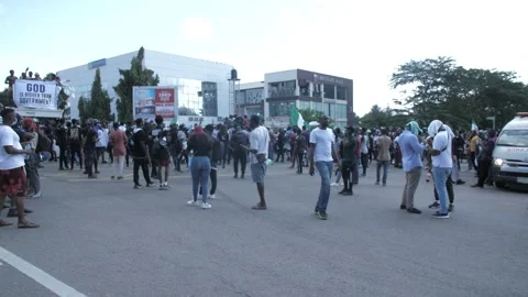 Police brutality,dissolution of sars in Nigeria Stockbeeldmateriaal 141516388