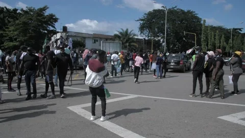 Police brutality,dissolution of sars in Nigeria Stockbeeldmateriaal 141518040