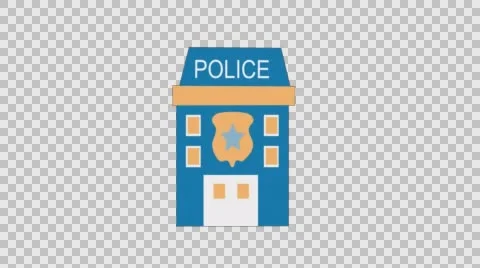 Police Building Animation Stock Footage 56725116