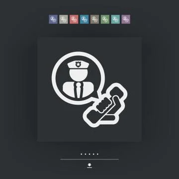 Police call number Stock Illustration