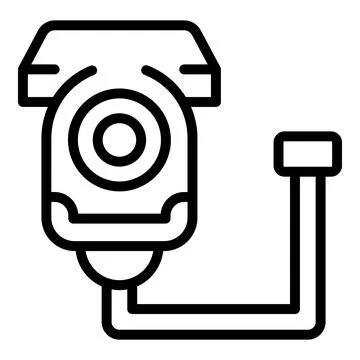 Police camera icon outline vector. Stop fraud Stock Illustration