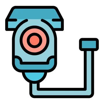 Police camera icon vector flat Ilustración de archivo