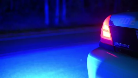 Police Car and Lights Stock Footage 165520115