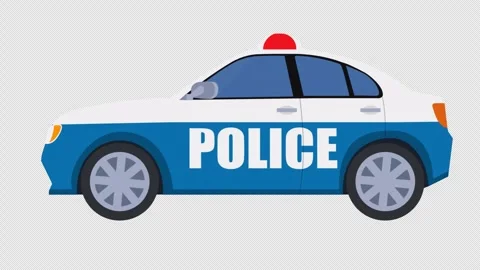 Police car. Animation of a police car wi... | Stock Video | Pond5