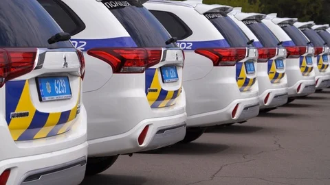 Police car back Stock Footage 108228298