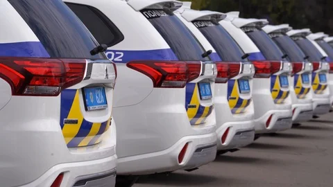 Police car back Stock Footage 108228327