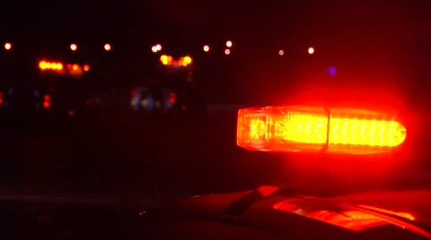 Police car with background lights Stock Footage 45500831