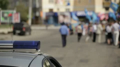 Police Car Control Stock-Footage 22282778