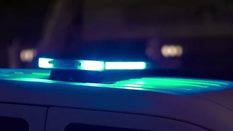 Police Car Emergency Lights Stock Footage
