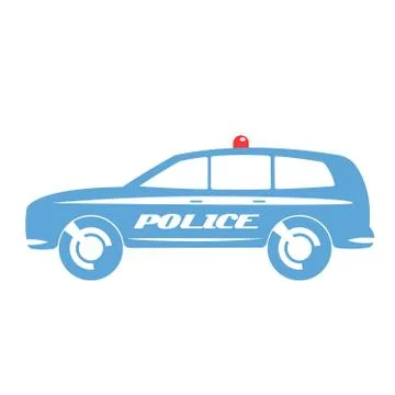Police car flat design. Stock Illustration