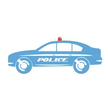Police car flat design. Stock Illustration