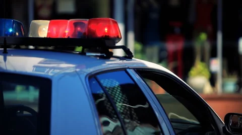 Police Car Stock Footage 47032844