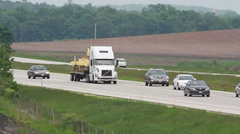 Police Car on Freeway Stock-Footage 25872243