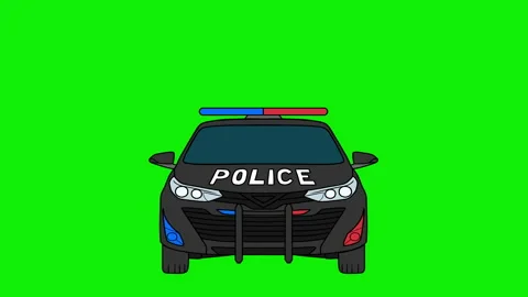 Police Car Front 4K Stock Footage 230973677