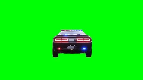 Police car green screen isolate.3d rendering. Stock Illustration