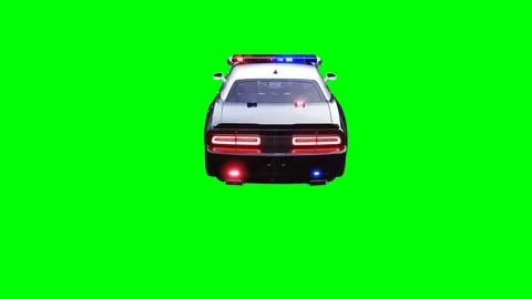 Police car green screen isolate.3d rendering. Stock Illustration