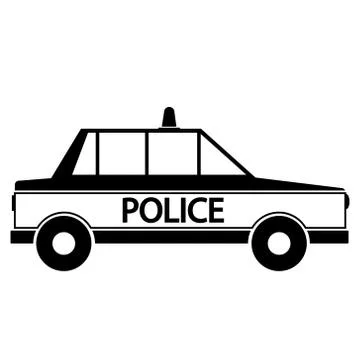 Police car icon Illustrazione stock