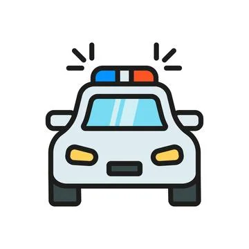 Police car icon vector design templates simple and modern Stock Illustration