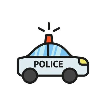 Police car icon vector design templates simple and modern Stock Illustration