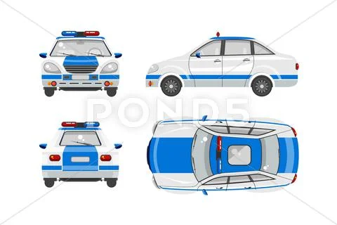 Police car Stock Illustration