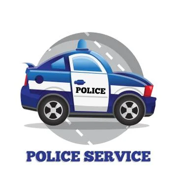 The police car. Stock Illustration