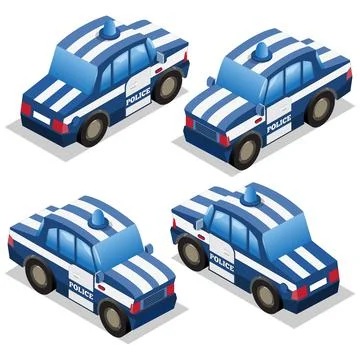 The police car. Stock Illustration