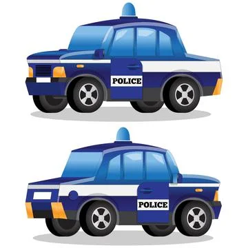 The police car. Stock Illustration