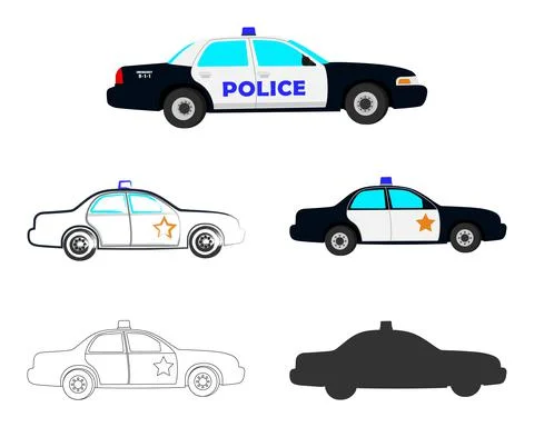 Police car Stock Illustration