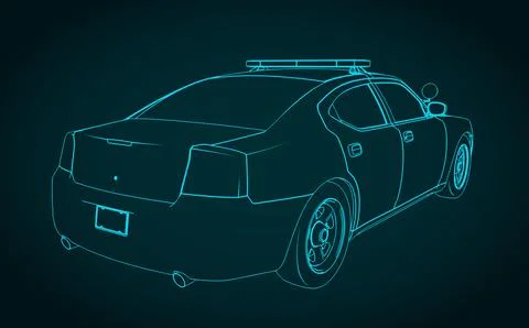 Police car Stock Illustration