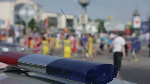 Police Car Lights Stock-Footage 22283252