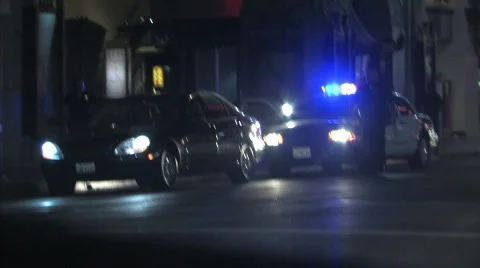 Police car lights pull over Video stock 417899
