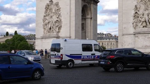 Police car, Paris Stock Footage 77318767